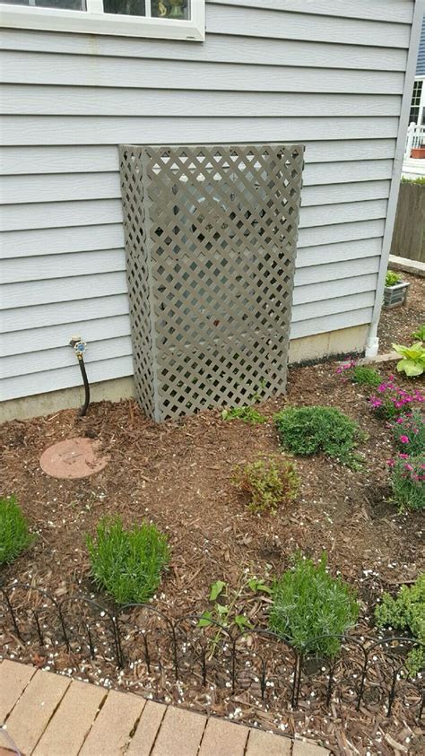 3 sided box to cover electrical utilities on home|wooden screen utility box cover.